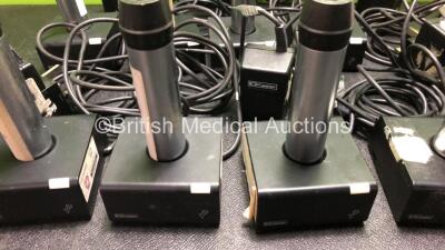 8 x Keeler Otoscope / Ophthalmoscope Handles in 8 x Single Charging Units and 1 x Digi DS-502 Weighing Scales - 2