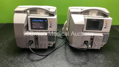 2 x Philips IntelliVue MP30 Patient Monitors (1 x Damage Charging Port See Photo) and 2 x IntelliVue X2 Handheld Patient Monitors with ECG, SpO2, NBP, Press and Temp Options (All Power Up, Damage to Screen See Photo) - 5