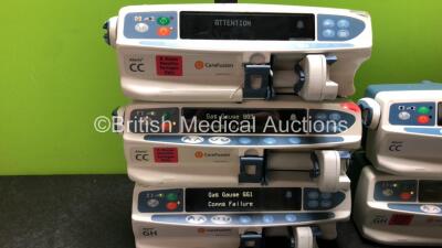 Job Lot Including 3 x Carefusion Alaris CC Pumps (2 Power Up with Faults, 1 No Power) 2 x Carefusion Alaris GH Pumps (Both Power Up with Faults) 2 x IVAC PCAM Pumps (Both No Power) *SN 500103045, 500112046, 800303210, 800339150, 800216876, 800315687, 8002 - 2