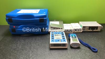 Mixed Lot Including 2 x Manujet III, 1 x Zimmer Biomet Foot Pedal, 2 x Penlon Multi Function Alarms, 1 x Nellcor N-550 Pulse Oximeter, 1 x DNI 217A Patient Simulator Unit, 1 x Filac 3000 AD Thermometer Unit *SN 6834, 11335, PA1040200438, YZ7258, 861776*