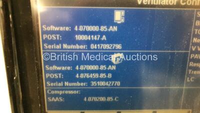 Nellcor Puritan Bennett 840 Ventilator System Software Version 4-070000-85-AN Running Hours 54938 with Hoses (Powers Up) - 3