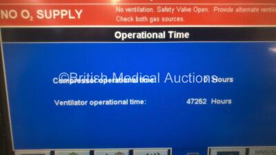 Nellcor Puritan Bennett 840 Ventilator System Software Version 4-070000-85-AN Running Hours 47252 with Hoses (Powers Up) - 4