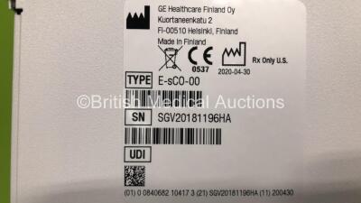 GE Carescape R860 Ventilator Ref 1506-8600-000 Software Version 10 SP04 - Running Hours 635 with Hoses and GE E-sCO Module (Powers Up) *Mfd 2020* - 4