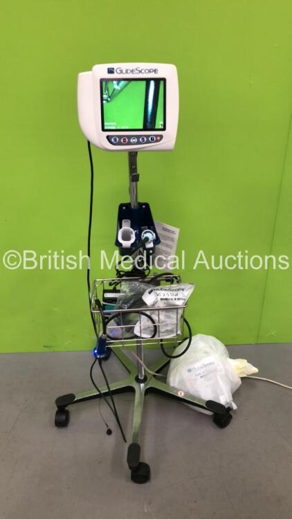 Verathon Medical Glidescope Video Monitor on Stand with Power Supply and Accessories (Powers Up)