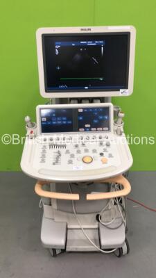 Philips iE33 Flat Screen Ultrasound Scanner *S/N 039VPM* **Mfd 12/2009** on F.3 Cart -Software Version 5.2.1.245 with 5 x Probes (L15-7io / S8-3 / S12-4 / S5-1 and C8-5) (Powers Up) ***IR669***