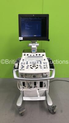 GE Vivid S6 Flat Screen Ultrasound Scanner Ref H45041FT *S/N 4545VS6* **Mfd 03/2013** Application Software Version 12.2 System Version 8.0.2 with 2 x Transducer / Probe (M4S-RS Ref 5308251 *Mfd 11/2014* and TE100024) (Powers Up) ***IR674***