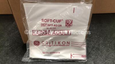 Job Lot of Approximately 190 x GE Critikon Large Adult Soft-Cuf Blood Pressure Cuffs 31-40cm *Mfd 2020* - 2