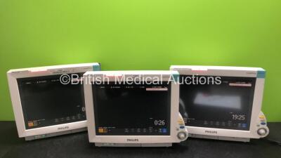 3 x Philips MP70 Anesthesia Monitors (All Power Up with Damage to Dials and Casing - See Photos)