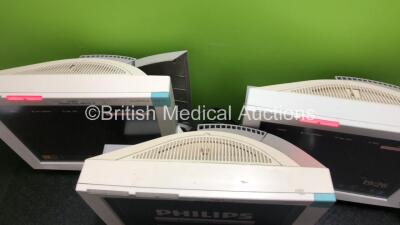 3 x Philips MP70 Anesthesia Monitors (All Power Up with Damage to Dials and Casing - See Photos) - 9