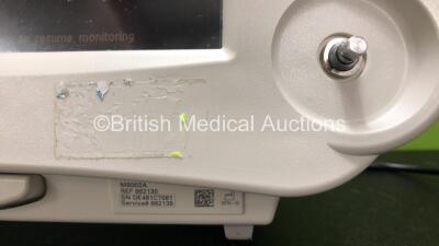 2 x Philips IntelliVue MP30 Patient Monitors (1 x No Power with Printer Option and Cracked Screen, 1 x Powers Up with Missing Dial - See Photos) with 2 x Philips M3001A Modules Including Press, Temp, NBP, SpO2 and ECG/Resp Options (1 x Damaged Casing - Se - 6