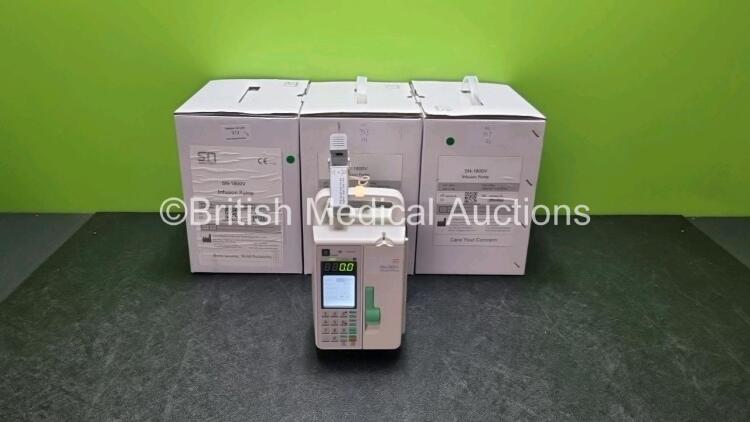 4 x Sino Medical SN-1800V Infusion Pumps with Accessories *Mfd 2020* (All Power Up, Unused in Boxes)