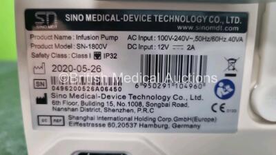 4 x Sino Medical SN-1800V Infusion Pumps with Accessories *Mfd 2020* (All Power Up, Unused in Boxes) - 7