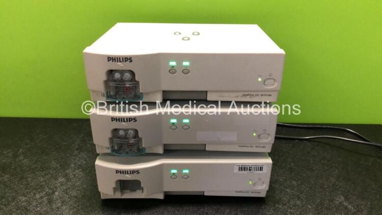 3 x Philips IntelliVue G5 M1019A Gas Modules with 2 x Water Traps (All Power Up) *RI*