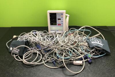 Job Lot Including 1 x Datascope Accutorr Plus Patient Monitor with Accutemp IR Thermometer (Both Power Up) 2 x BP Cuffs and Various Patient Monitoring Cables and Hoses