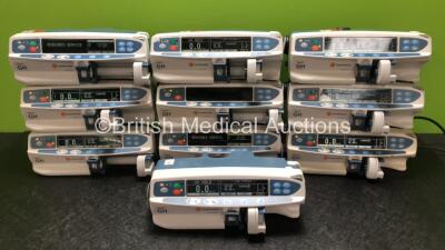 10 x Carefusion Alaris GH Syringe Pumps (9 x Power Up, 1 x Draws Power Does Not Power Up, 2 x Require Service)