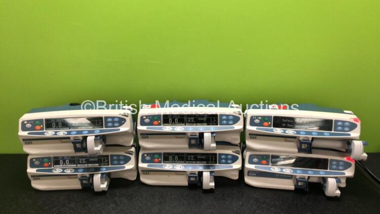 Job Lot Including 5 x Cardinal Health Alaris GH Syringe Pumps (All Power Up, 1 x SP1 Code) and 1 x CareFusion Alaris GH PLus Syringe Pump (Powers Up with Blank Screen)