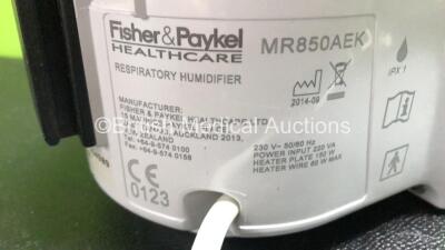 2 x Fisher & Paykel MR850AEK Respiratory Humidifiers (Both Power Up, 1 x E12 Code and Damage to Casing - See Photos) - 4