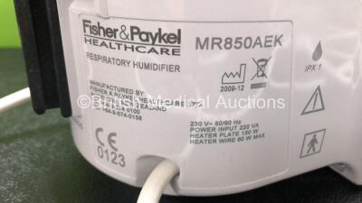 2 x Fisher & Paykel MR850AEK Respiratory Humidifiers (Both Power Up, 1 x E12 Code and Damage to Casing - See Photos) - 5