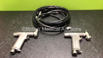 2 x ConMed PowerPro 6175 Sagittal Saw Handpieces with Hoses