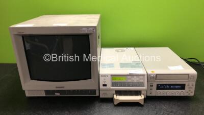 1 x Sony Trinitron Monitor, 1 x Sony UP-21MD Colour Video Printer and 1 x Sony DVO-1000MD DVD Recorder (All Power Up)