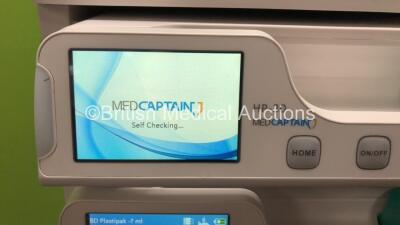 4 x MedCaptain Model HP-30 Touch Screen Syringe Pumps with HP-80 Infusion Workstation *Mfd 2020* (All Power Up) - 5