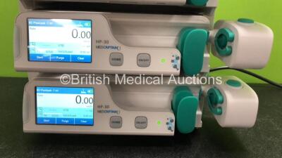 4 x MedCaptain Model HP-30 Touch Screen Syringe Pumps with HP-80 Infusion Workstation *Mfd 2020* (All Power Up) - 3