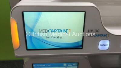 4 x MedCaptain Model HP-30 Touch Screen Syringe Pumps with HP-80 Infusion Workstation *Mfd 2020* (All Power Up) - 5