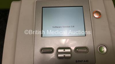 Philips Respironics BiPAP A40 Unit Software Version 3.6 (Powers Up when Tested with Stock Power Supply-Power Supply Not Included) - 2