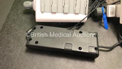 3 x Edwards Lifesciences EV1000M Monitors with 3 x Edwards Lifesciences EV1000DB Databoxes and 3 x AC Power Supplies (All Power Up) *SN EVD55966, 345143045, 334675077, EVD55967, EVD55970, 345143049* - 3