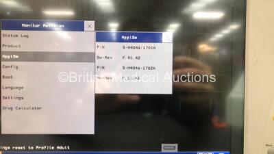 Philips IntelliVue MP70 Anesthesia Touch Screen Patient Monitor Software Revision F.01.42 (Powers Up with Scratched Screen-See Photos) - 2