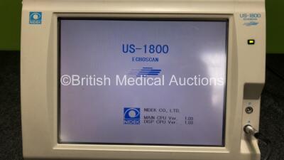 Nidek US-1800 Echoscan Touch Screen Pachymeter with 1 x Probe in Case (Powers Up with Crack in Casing - See Photos) *RI* - 3