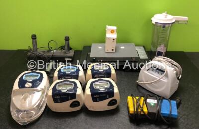 Mixed Lot Including 3 x ResMed S8 AutoSet Spirit II CPAP Units, 1 x ResMed S8 Escape CPAP Unit with HumidAire 3i Humidifier, 1 x ResMed S8 Escape II CPAP Unit, 3 x Keeler Ophthalmoscope Handles (1 x Missing Base - See Photos) with 2 x Attachments and Char