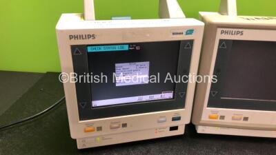 Job Lot Including 2 x Philips M3046A M3 Patient Monitors (Both Power Up) 1 x Hewlett Packard M3046A M3 Patient Monitor (Draws Power Does Not Power Up) 1 x Philips M3046A M4 Patient Monitor (Powers Up with Blank Screen) 2 x Philips M3012A Gas Modules Inclu - 2