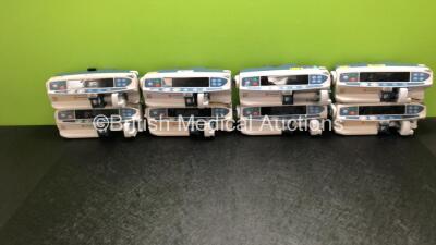 Job Lot of 8 x CareFusion Alaris CC Syringe Pumps (All Power Up, 4 x Require Service - See Photos) *RI*