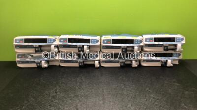 Job Lot of 8 x CareFusion Alaris GH Guardrails Plus Syringe Pumps *Mfd 2015* (All Power Up, All Require Service - See Photos) *RI*