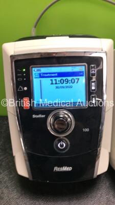 2 x ResMed Stellar 100 CPAP's (Both Power Up) *S/N 2217181414 / 20140827017* - 2