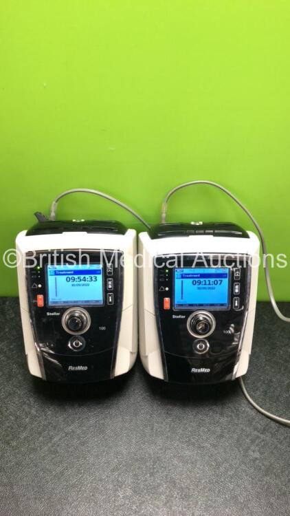 2 x ResMed Stellar 100 CPAP's (Both Power Up) *S/N 20150461630 / 20151392856*