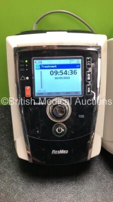 2 x ResMed Stellar 100 CPAP's (Both Power Up) *S/N 20150461630 / 20151392856* - 2