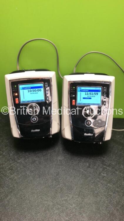 2 x ResMed Stellar 100 CPAP's (Both Power Up - 1 x System Error 25 Displayed - See Pictures) *S/N 20170632622 / 22181110892*