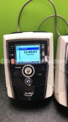 2 x ResMed Stellar 100 CPAP's (Both Power Up - 1 x Missing Dial - See Pictures) *S/N 20160578845 / 20160880477* - 3