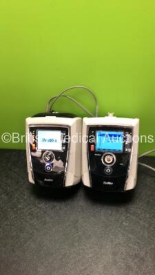 2 x ResMed Stellar 100 CPAP's (Both Power Up - 1 x Flashing Screen - 1 x Missing Upper Case / Damaged Button and Scratches) *S/N 20161031311 / 20170360230* - 2