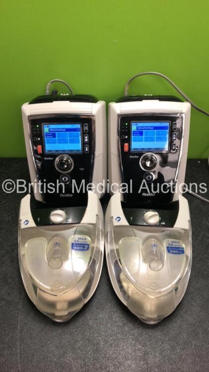 2 x ResMed Stellar 150 CPAP,s with 2 x ResMed H4i Humidifiers (Both Power Up with Power Supplies) *S/N 20170279538 / 20160595687*