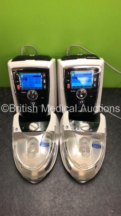 2 x ResMed Stellar 150 CPAP,s with 2 x ResMed H4i Humidifiers (Both Power Up with Power Supplies) *S/N 20151236505 / 22171714868*