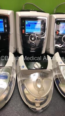 3 x ResMed Stellar 150 CPAP,s with 3 x ResMed H4i Humidifiers (All Power Up with Power Supplies - 1 x Missing Cover -See Pictures) *S/N 22171714851 / 20151236493 / 20170573509* - 4