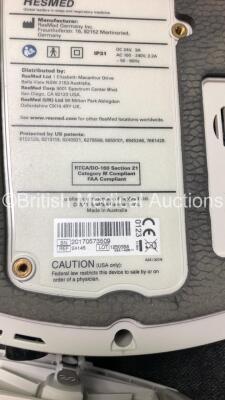 3 x ResMed Stellar 150 CPAP,s with 3 x ResMed H4i Humidifiers (All Power Up with Power Supplies - 1 x Missing Cover -See Pictures) *S/N 22171714851 / 20151236493 / 20170573509* - 10
