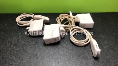 1 x Philips C9-4 Ultrasound Transducer / Probe, 1 x Philips X3-1 Ultrasound Transducer / Probe and 1 x Philips L15-7io Transducer / Probe ***UNTESTED***