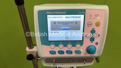 Acutronic Fabian Therapy Ventilator on Stand (Powers Up) *Mfd 12/2014* - 2