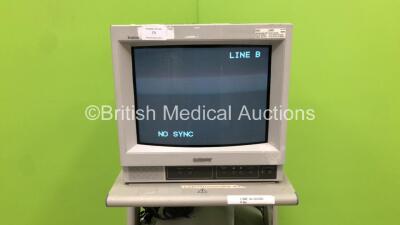 Olympus TC-C1 Clinical Trolley with Sony Trinitron Monitor, Olympus OTV-SC Digital Signal Processor, Welch Allyn VDX-300 Imaging and Illumination Platform, MYELOTec Visionary Model 500 Video Console and Litechnica Camera Control Unit (Powers Up) - 2