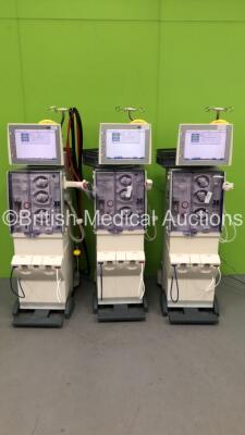 3 x Fresenius Medical Care 5008 Cordiax Dialysis Machines - Software Version 4.58 / 4.62 - Running Hours 36685 /37114 / 30587 (All Power Up)