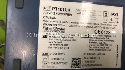 2 x Fisher and Paykel Airvo 2 Humidifiers on Stands with Hoses (Both Power Up) *S/N 171107061131 \ 180919077667* - 3